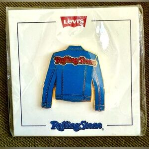 NWT Pintrill Levi’s X Rolling Stone Trucker Jacket Pin